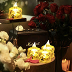 Flameless Crystal Faceted LED Tealight Candle Set | Kelmera