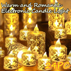 Flameless Crystal Faceted LED Tealight Candle Set | Kelmera