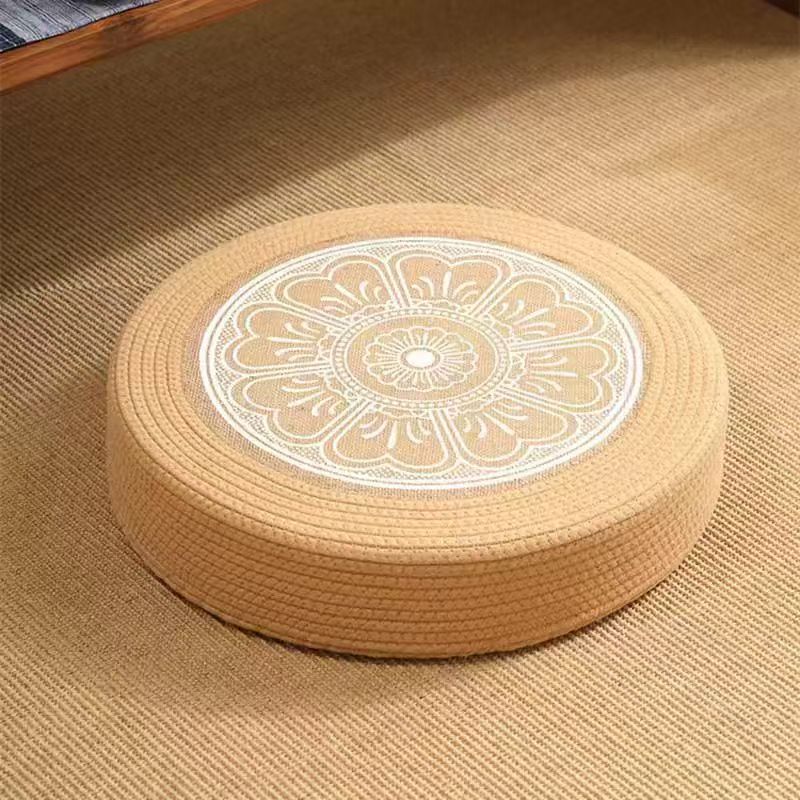 Floor Cushion White Black | Kelmera