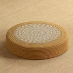 Floor Cushion White Black | Kelmera