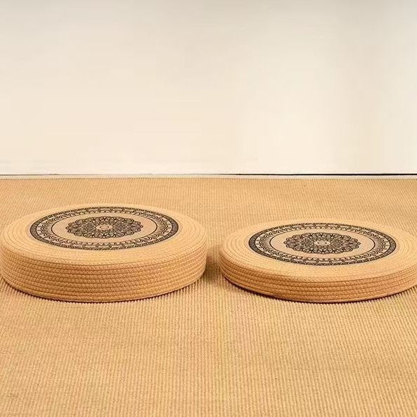 Floor Cushion White Black | Kelmera