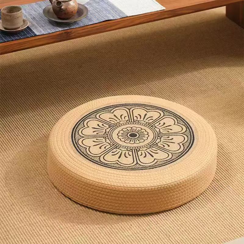 Floor Cushion White Black | Kelmera