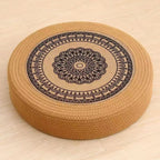 Floor Cushion White Black | Kelmera