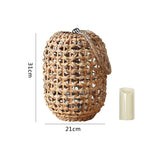 Floor Lamp Woven Natural Fiber Wood | Kelmera
