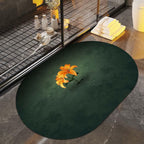 Floral Art Bath Rug | Kelmera