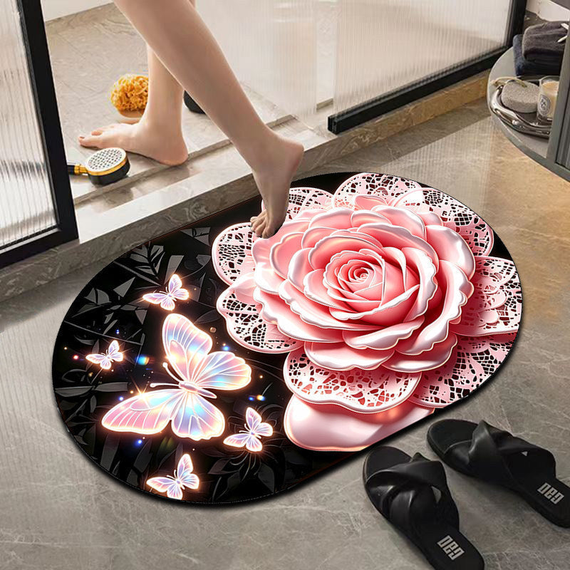 Floral Embellished Area Rug | Kelmera