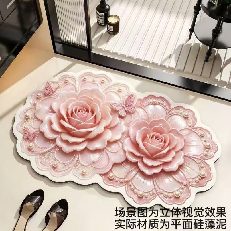 Floral Embellished Area Rug | Kelmera