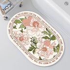 Floral Embellished Memory Foam Bath Mat | Kelmera