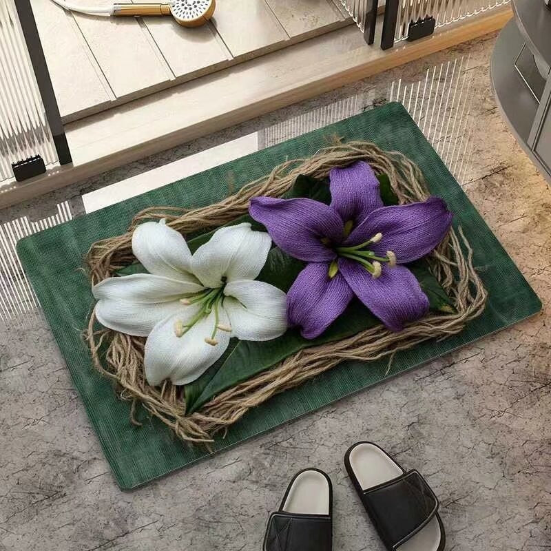 Floral-Inspired Decorative Area Mat | Kelmera