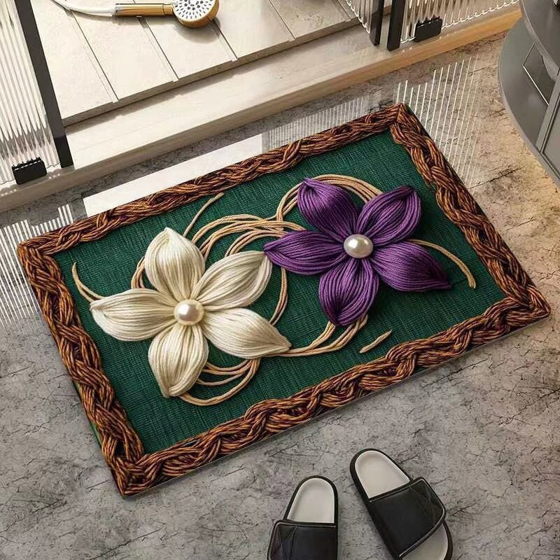 Floral-Inspired Decorative Area Mat | Kelmera