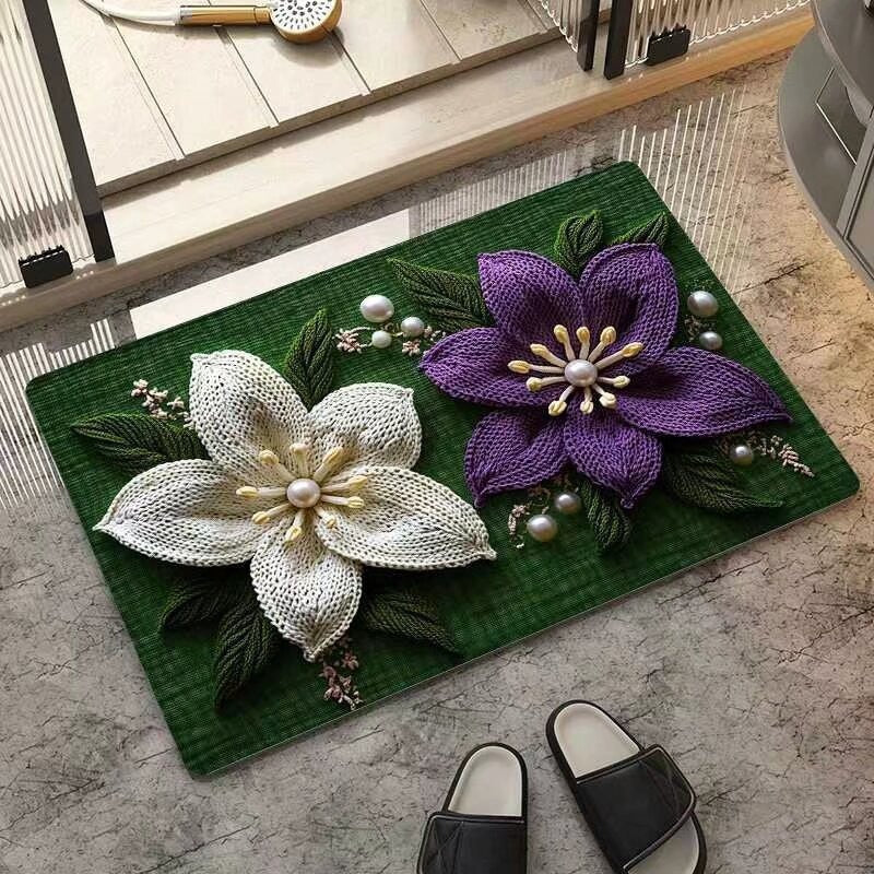 Floral-Inspired Decorative Area Mat | Kelmera