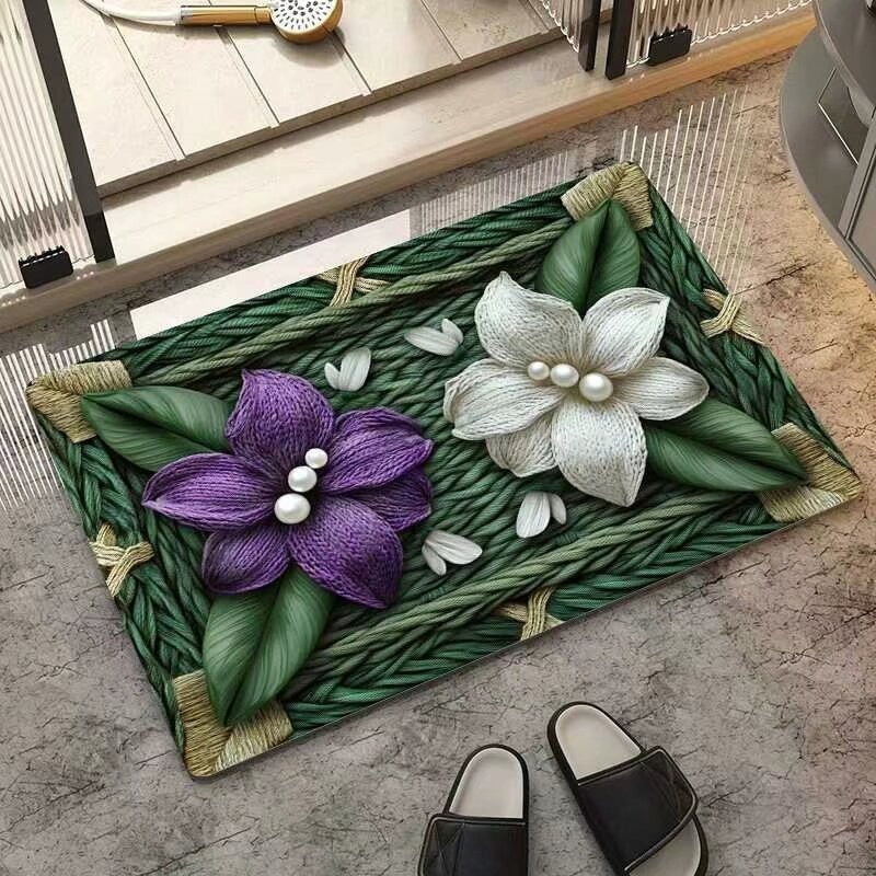 Floral-Inspired Decorative Area Mat | Kelmera