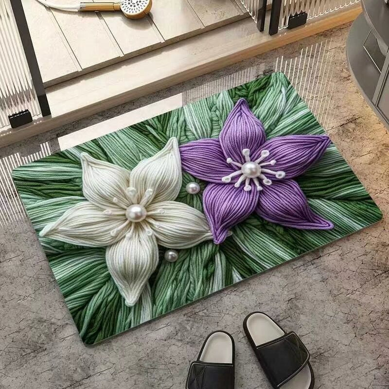 Floral-Inspired Decorative Area Mat | Kelmera
