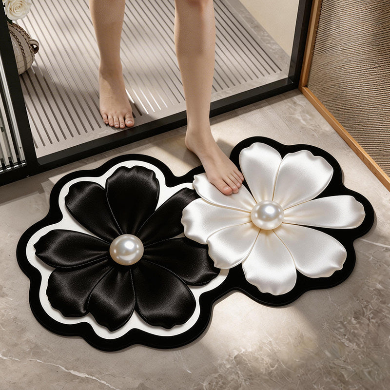 Floral Lace Decor Bath Mat | Kelmera