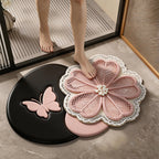 Floral Lace Decor Bath Mat | Kelmera