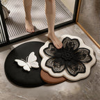 Floral Lace Decor Bath Mat | Kelmera