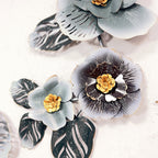 Floral Metal Wall Art Sculpture Cement 37 | Kelmera