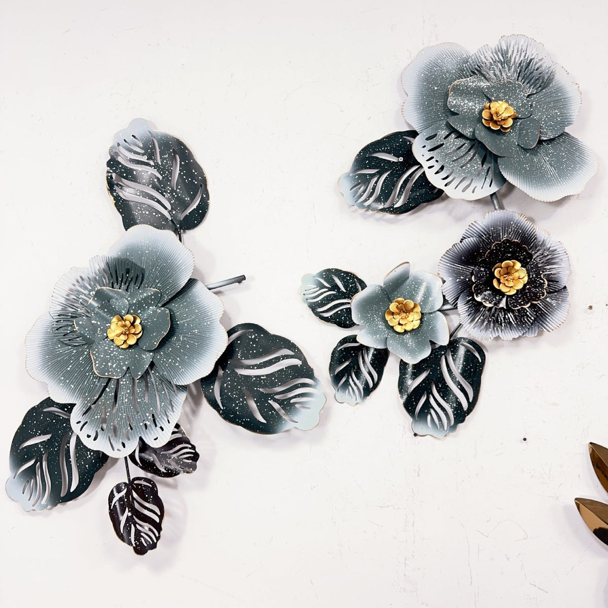 Floral Metal Wall Art Sculpture Cement 37 | Kelmera