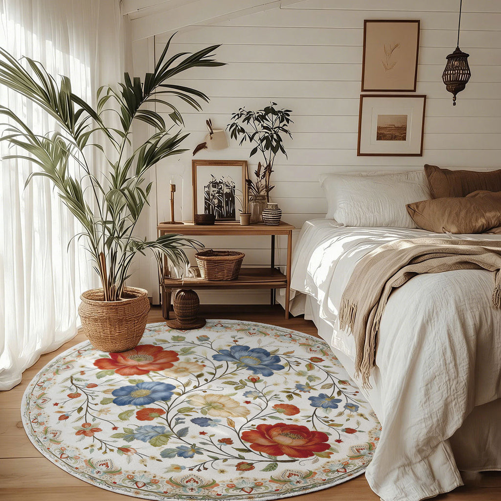 Floral Pattern Area Rug | Kelmera