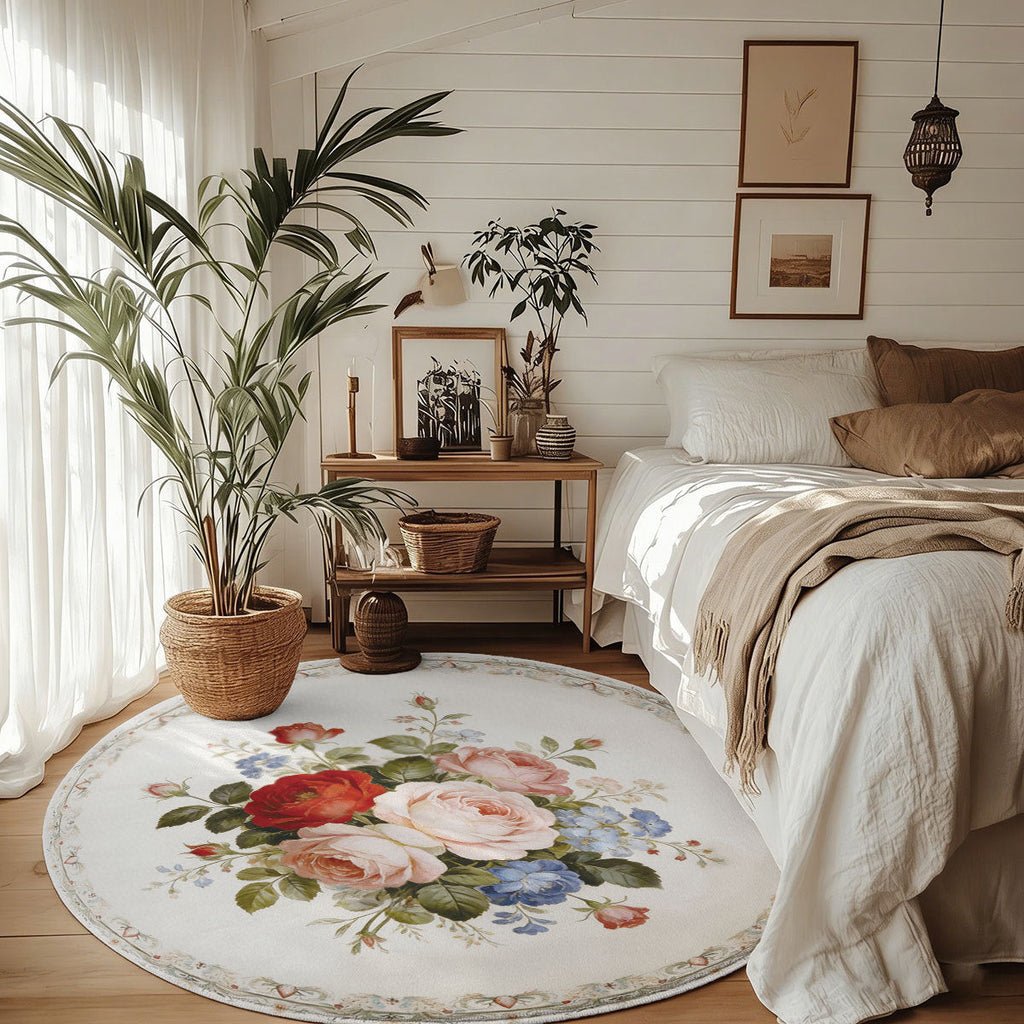 Floral Pattern Area Rug | Kelmera