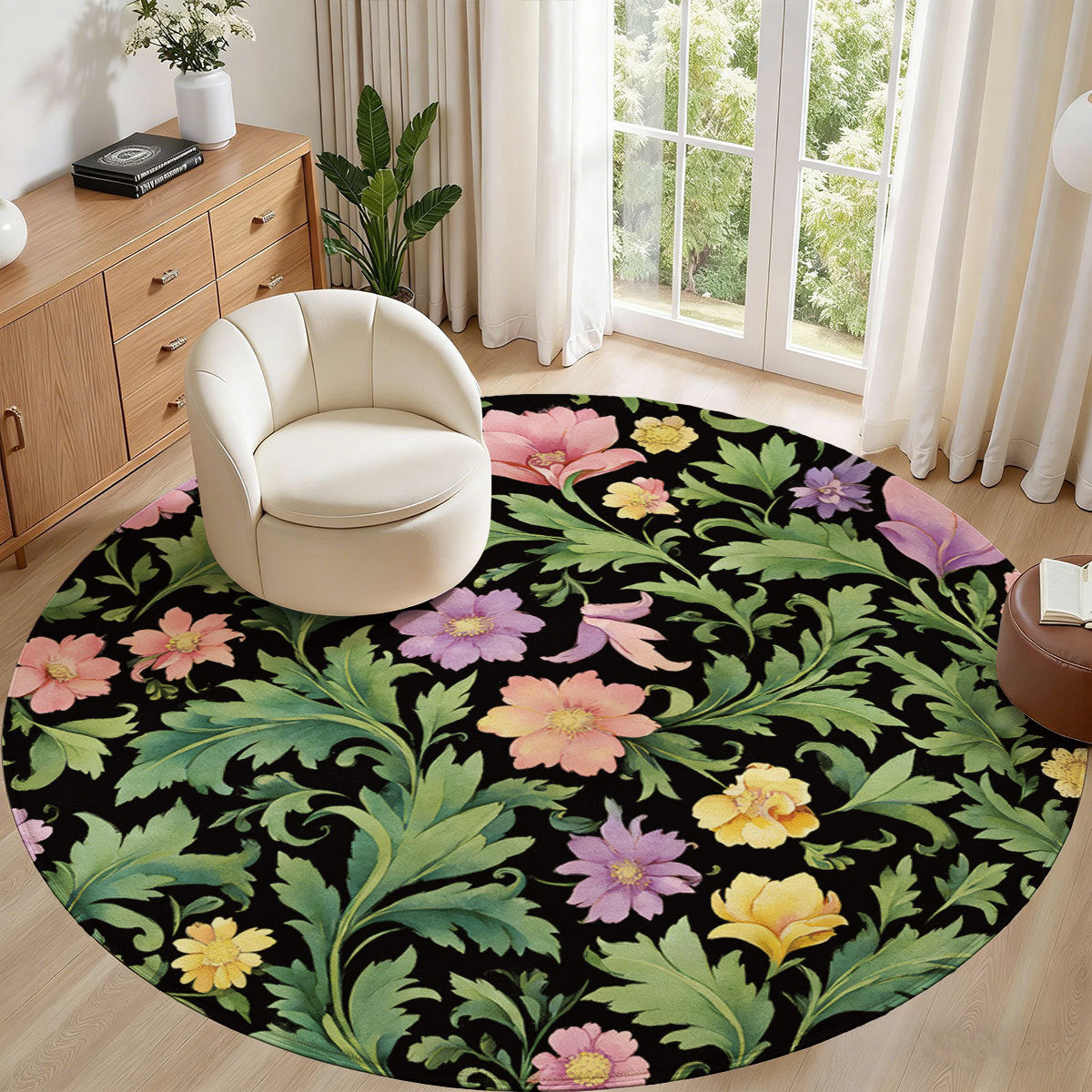 Floral Pattern Area Rug | Kelmera