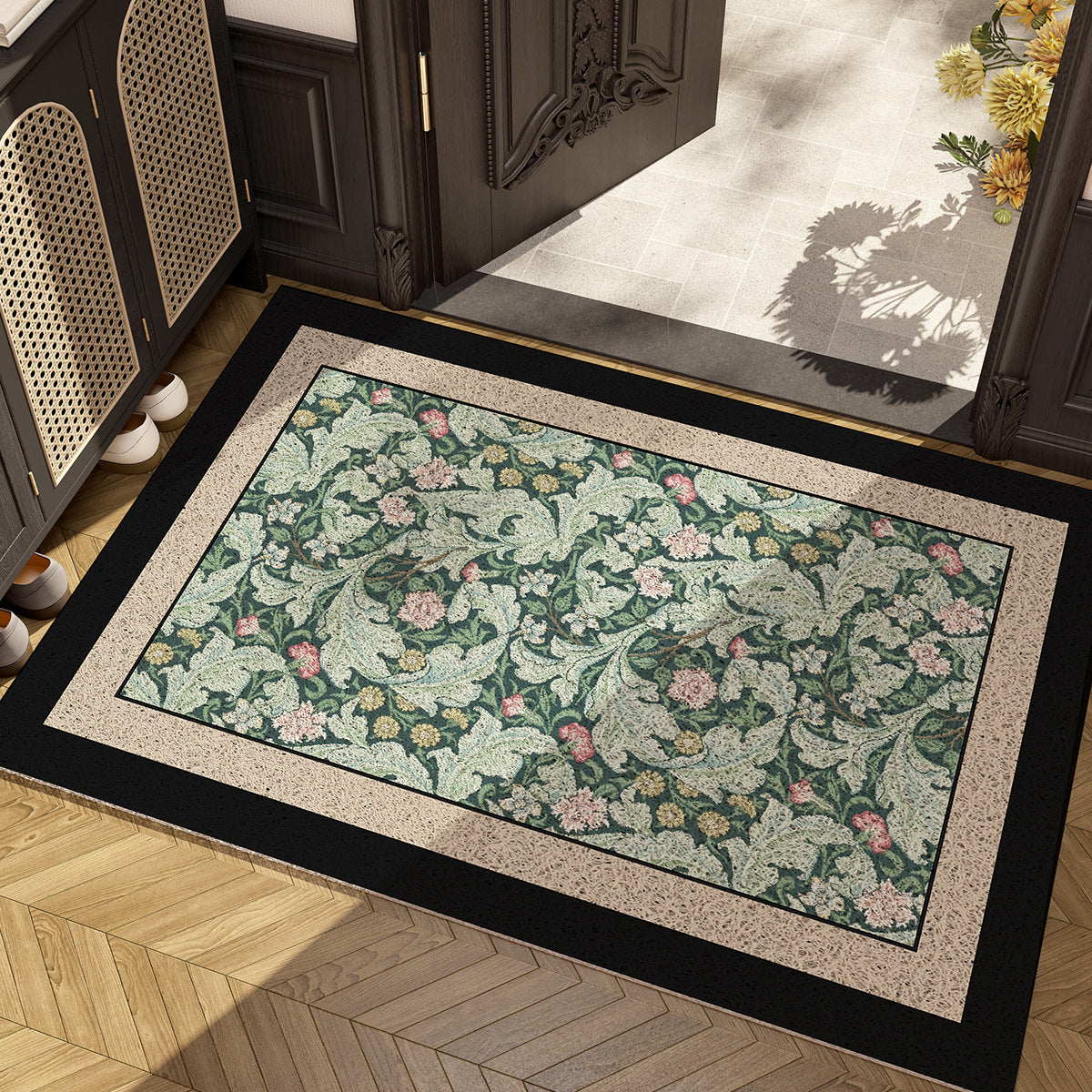 Floral Pattern Area Rug Non Slip | Kelmera