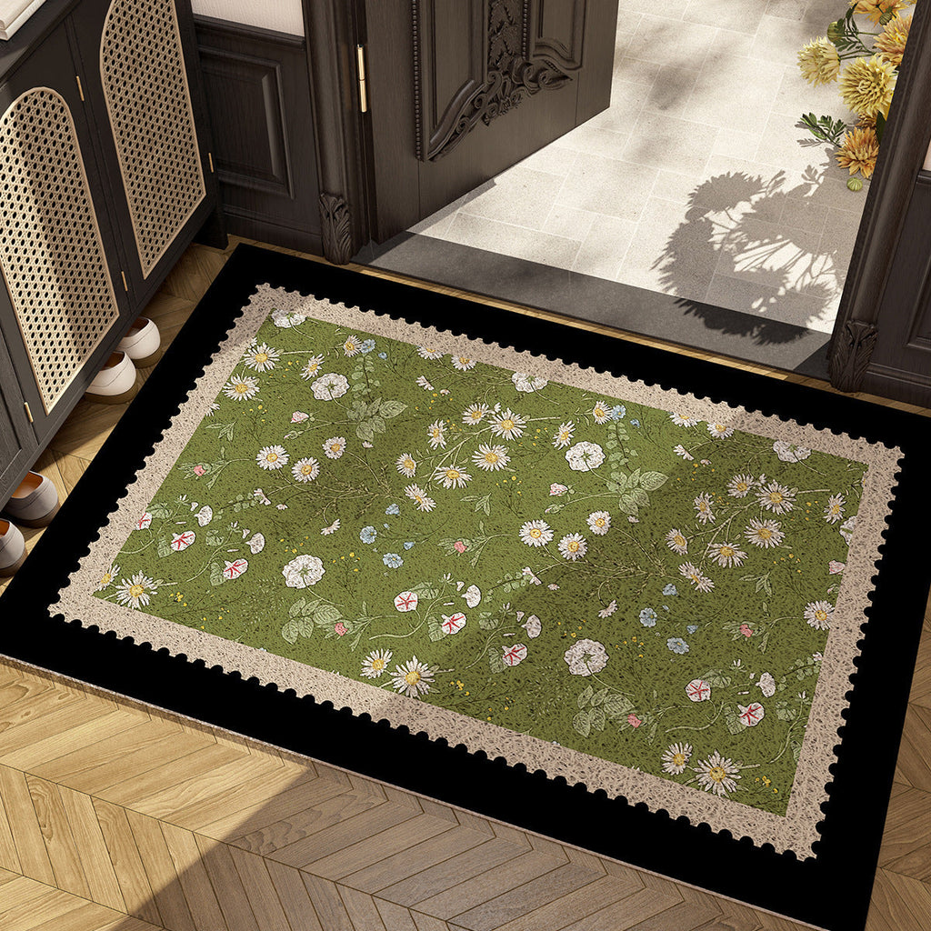 Floral Pattern Area Rug Non Slip | Kelmera