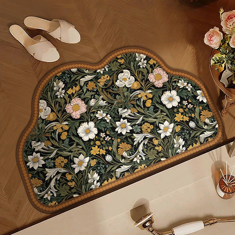 Floral Patterned Area Mat | Kelmera