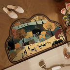 Floral Patterned Area Mat | Kelmera