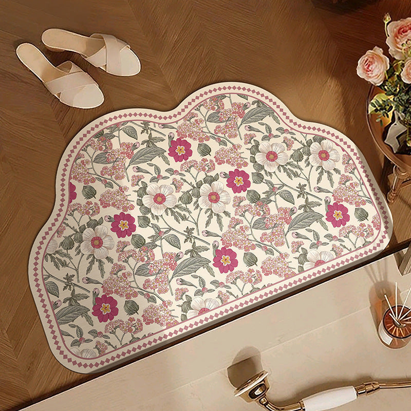 Floral Patterned Area Mat | Kelmera