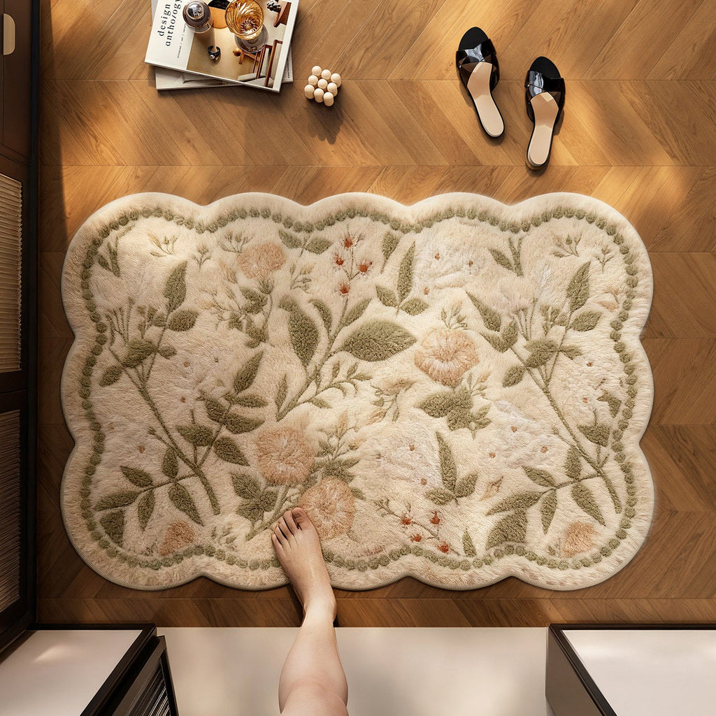 Floral Patterned Area Rug | Kelmera