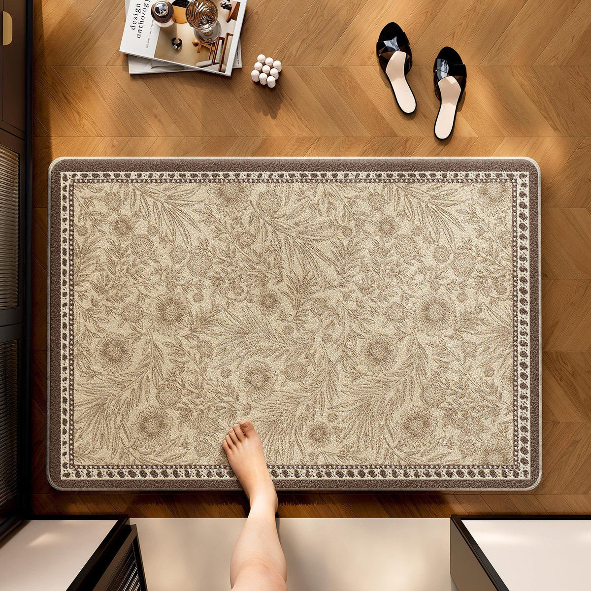 Floral Patterned Area Rug | Kelmera