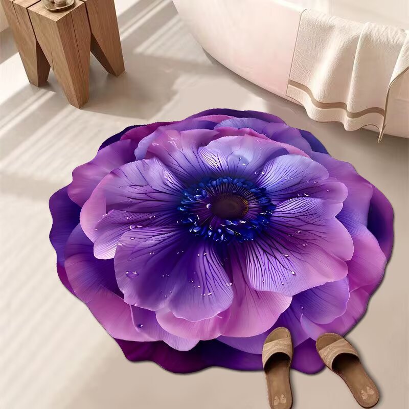 Floral Patterned Bath Mat | Kelmera