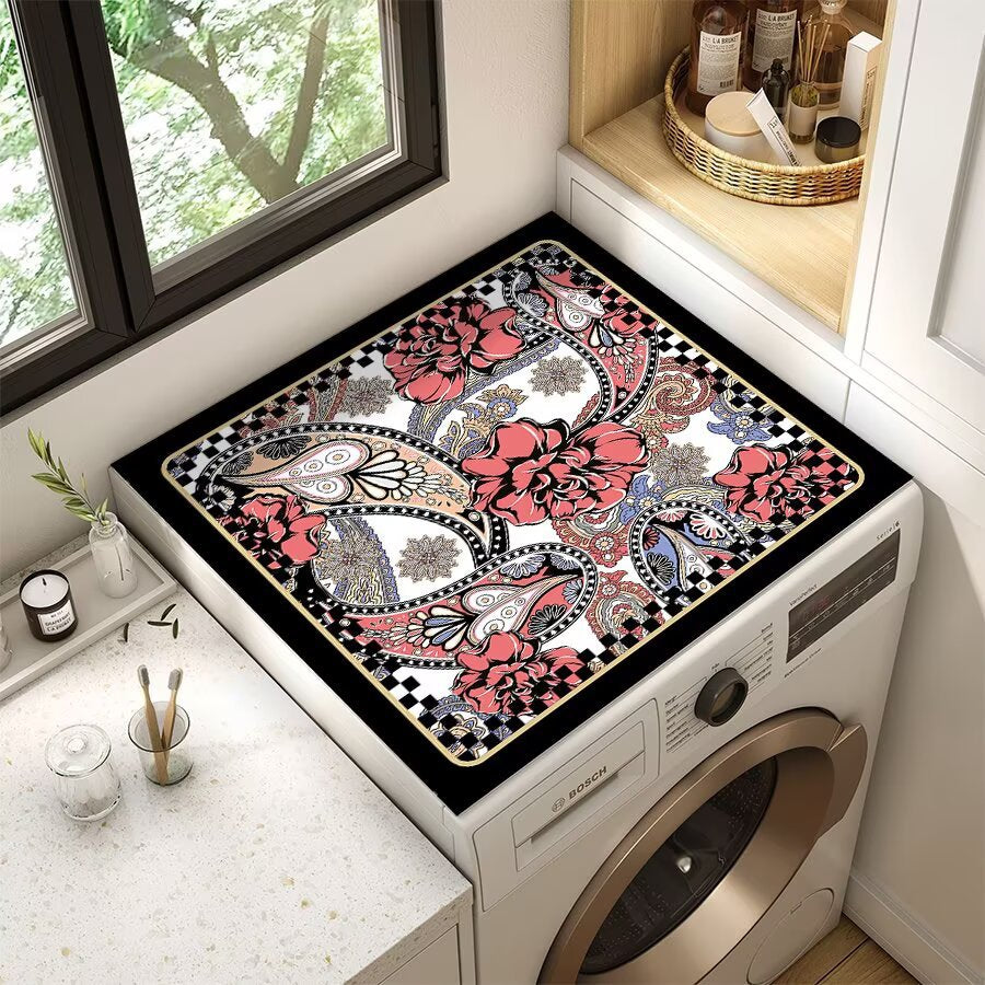 Floral Patterned Laundry Room Top Cover | Kelmera