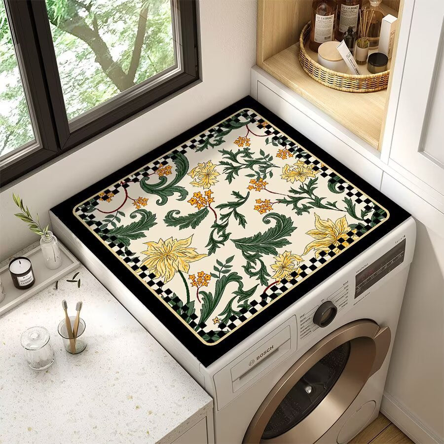 Floral Patterned Laundry Room Top Cover | Kelmera