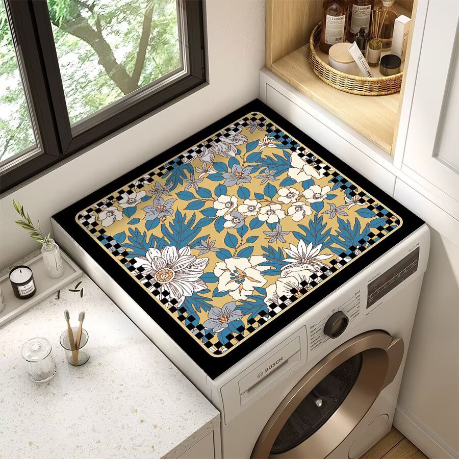 Floral Patterned Laundry Room Top Cover | Kelmera