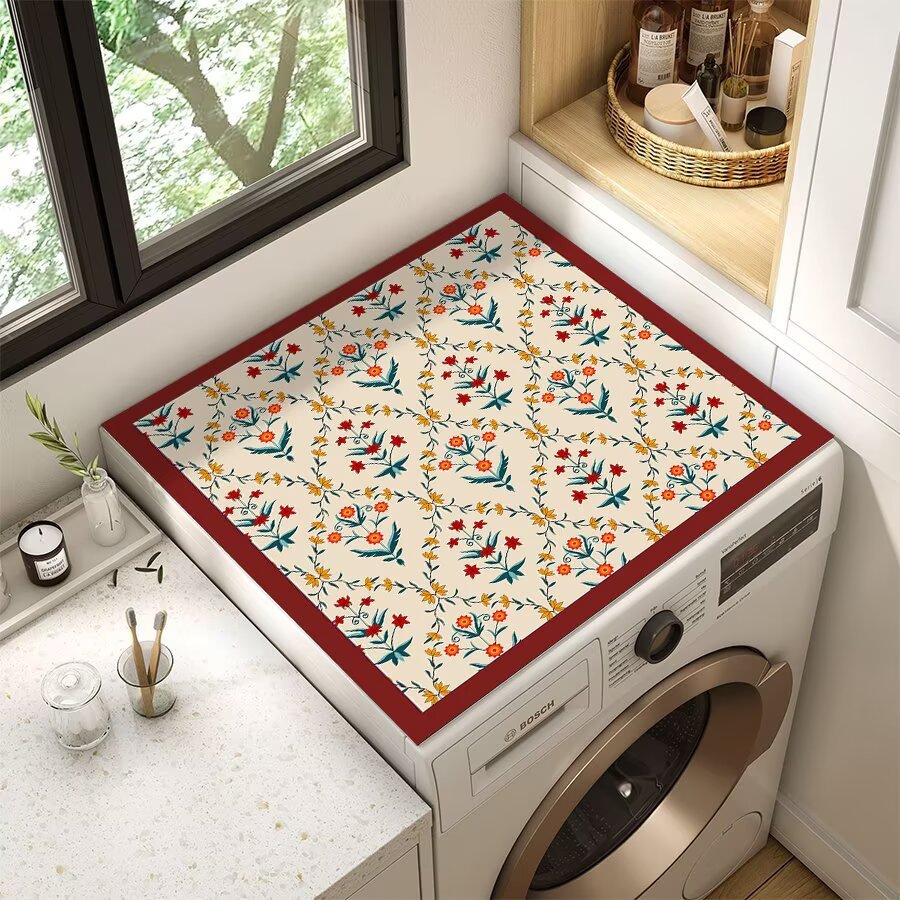 Floral Patterned Laundry Room Top Cover | Kelmera