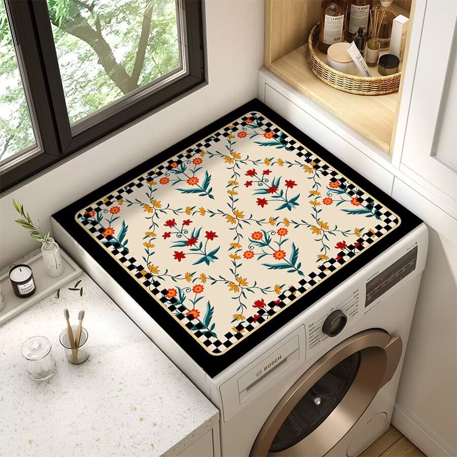 Floral Patterned Laundry Room Top Cover | Kelmera