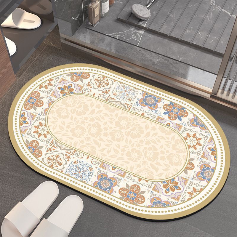 Floral-Patterned Memory Foam Bathroom Mat | Kelmera