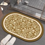 Floral-Patterned Memory Foam Bathroom Mat | Kelmera