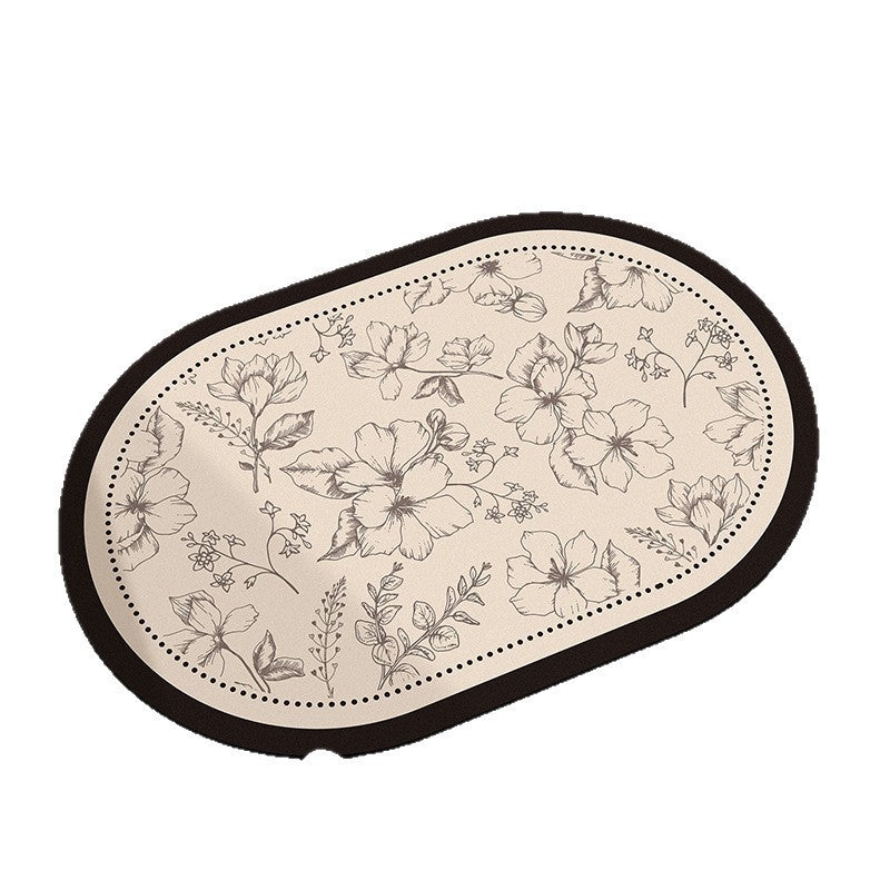 Floral-Printed Bath Runner | Kelmera