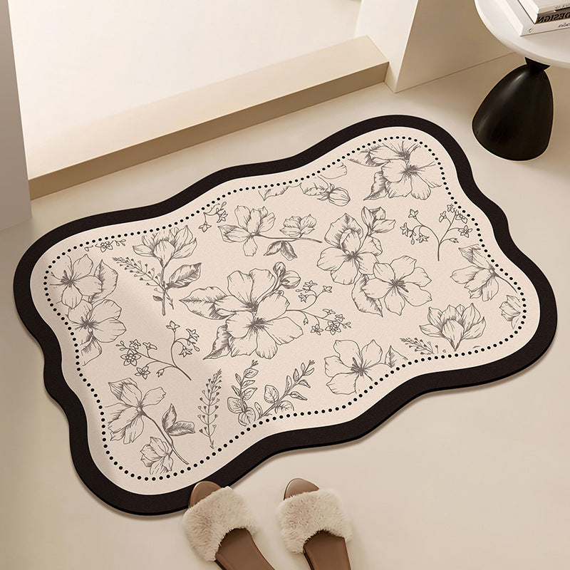 Floral-Printed Bath Runner | Kelmera