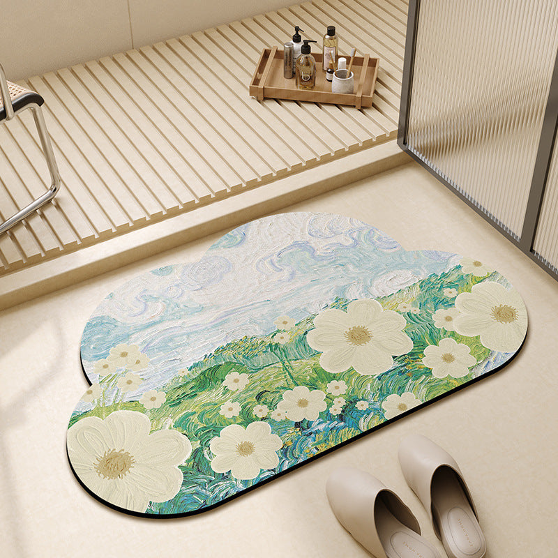 Floral Shape Bathroom Mat | Kelmera