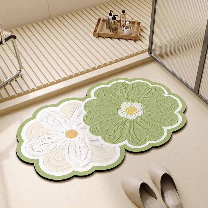 Floral Shape Bathroom Mat | Kelmera