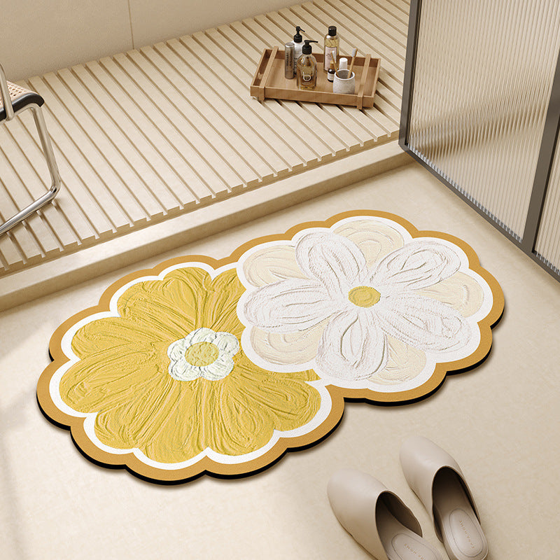 Floral Shape Bathroom Mat | Kelmera