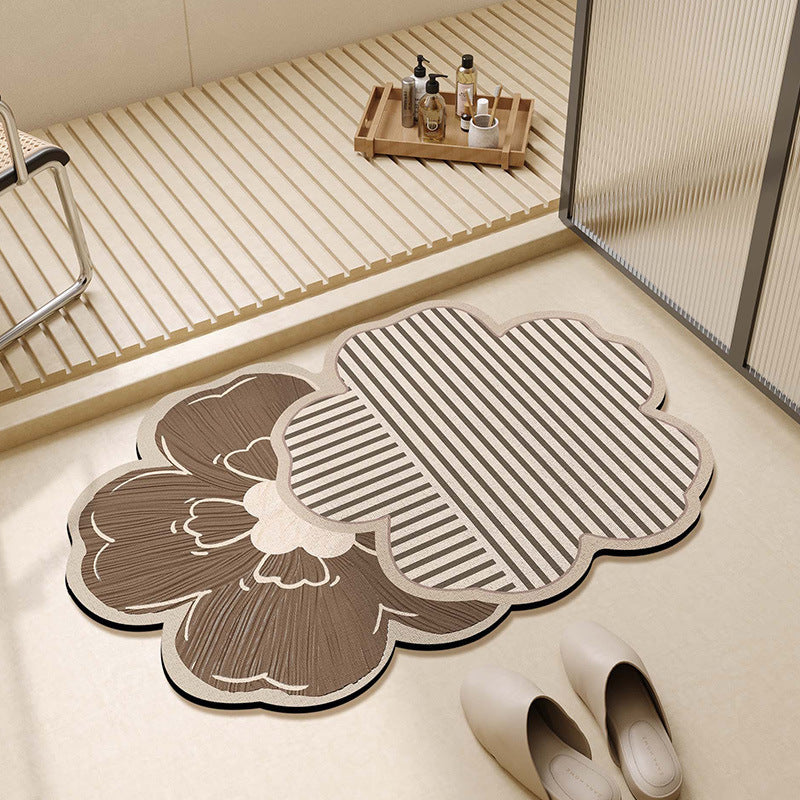 Floral Shape Bathroom Mat | Kelmera