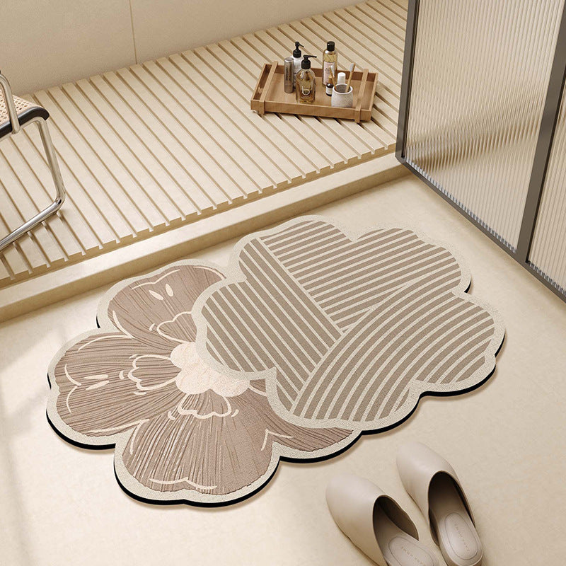 Floral Shape Bathroom Mat | Kelmera