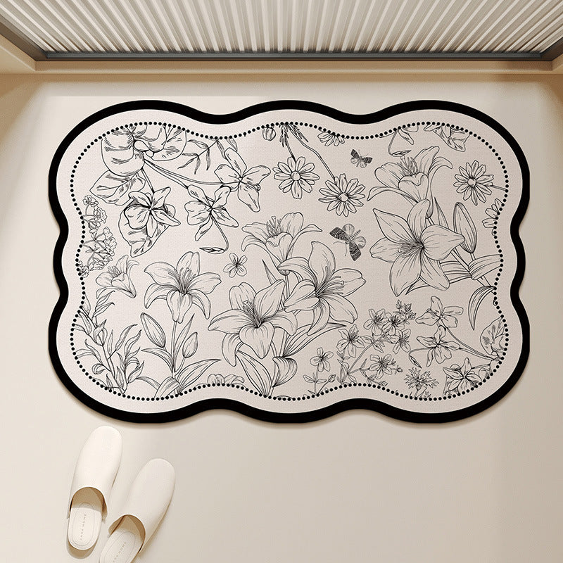 Floral Shaped Decorative Area Mat | Kelmera