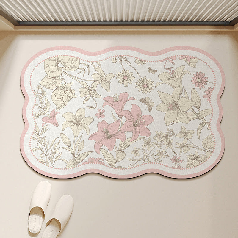Floral Shaped Decorative Area Mat | Kelmera