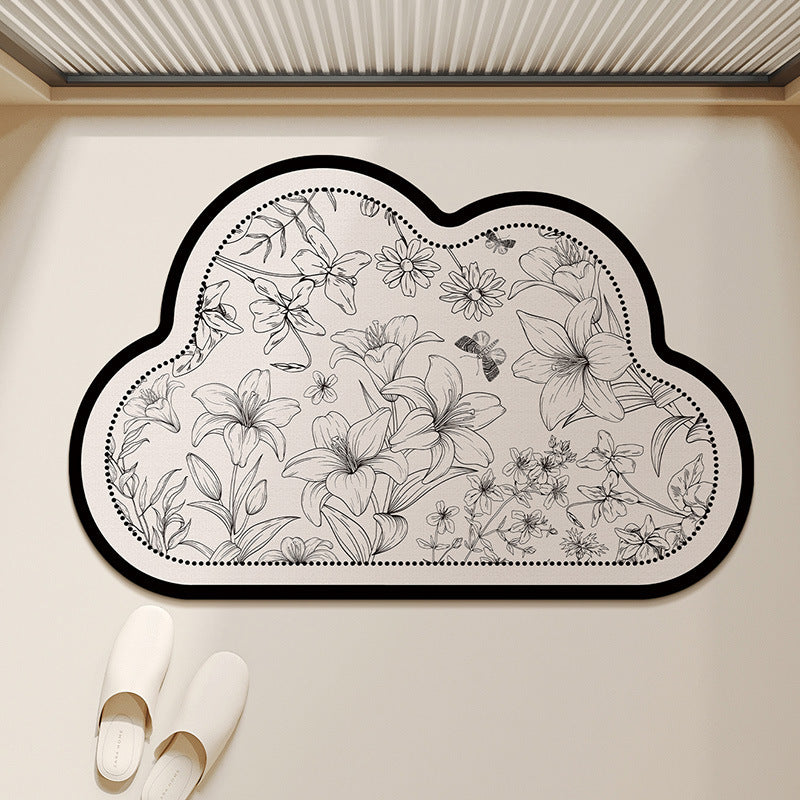 Floral Shaped Decorative Area Mat | Kelmera